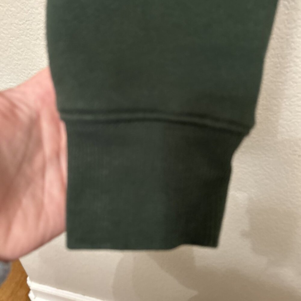 Madewell‎ MWL Betterterry Crop Polo Sweatshirt Forest Green Size XS - Picture 4 of 7